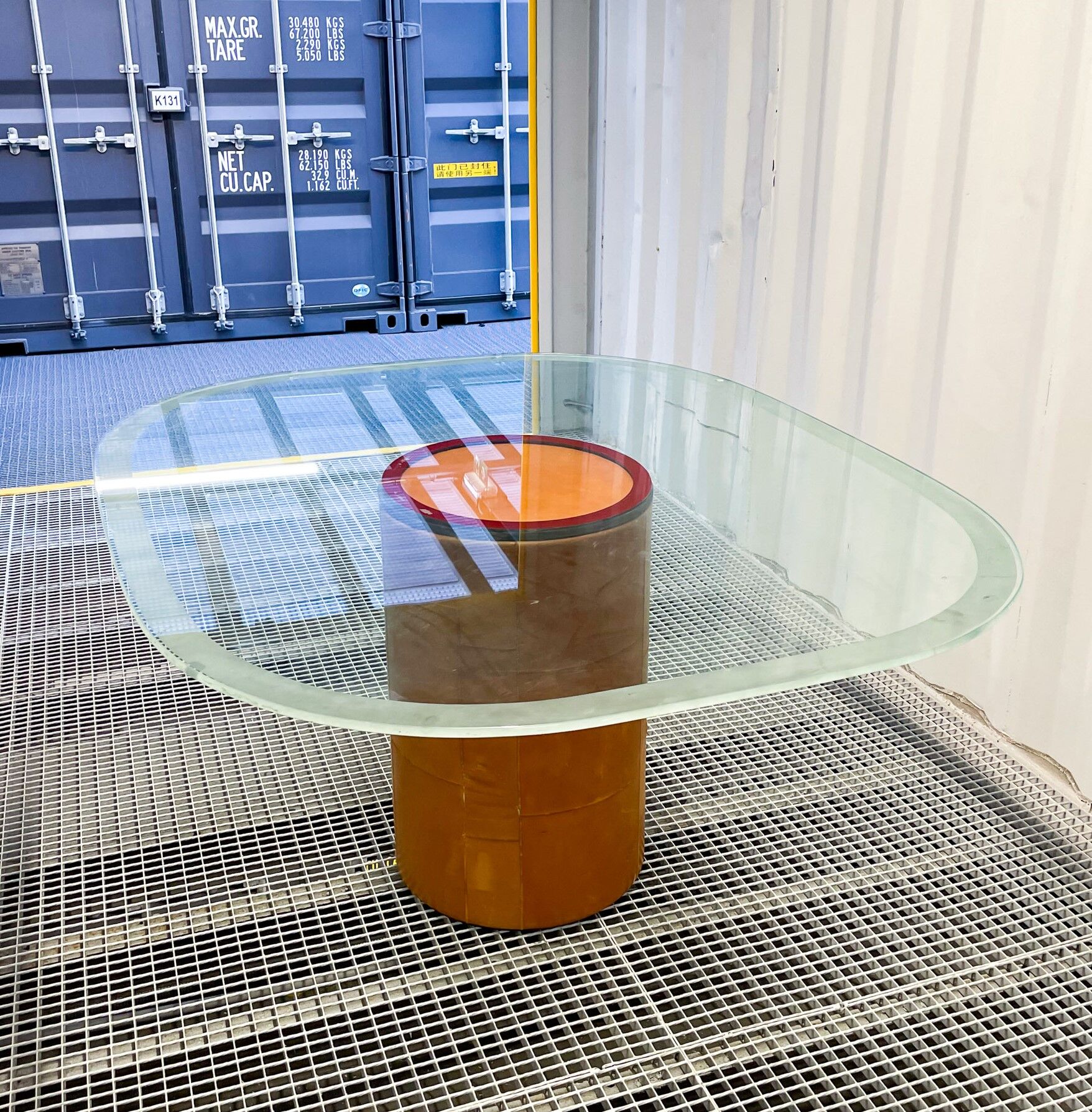 Tobia & Afra Scarpa - glass dining table "Tobia Alto"