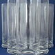Suite of six glasses with orangeade, long drink, water or table in colorless crystal.