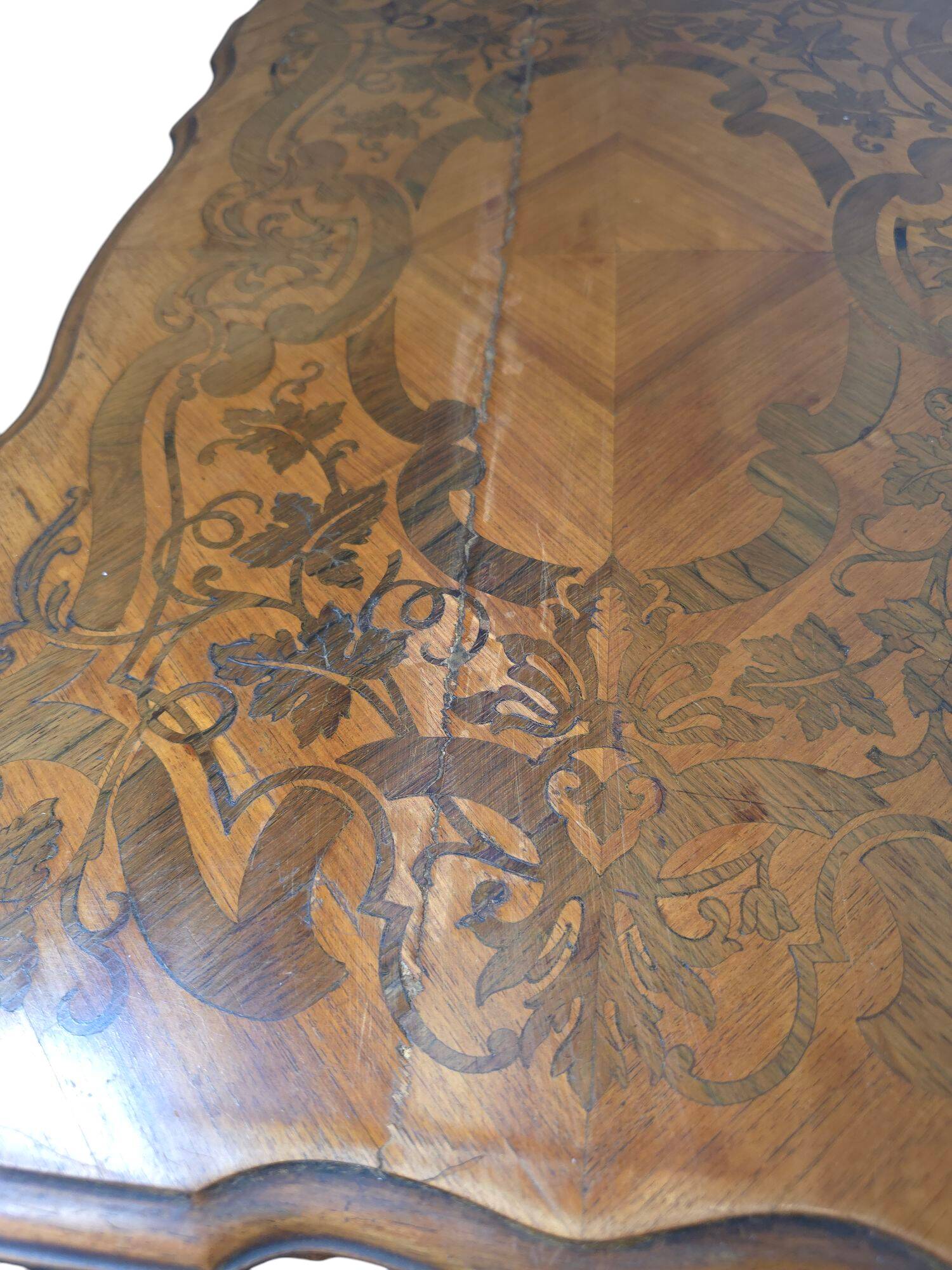 Marquetry silverware cabinet