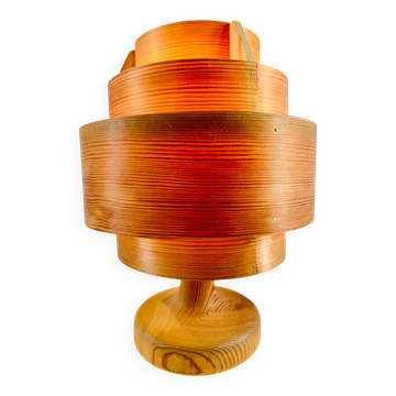 B-262 Pine Veneer Table Lamp By Hans-Agne Jakobsson For Ab Ellysett, Sweden, 1960S
