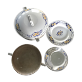 Product BHV Lot of dishes and soup Gien early 20th century