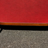 Louis XV style canapé in moulded wood – red velvet fabric – 19th century