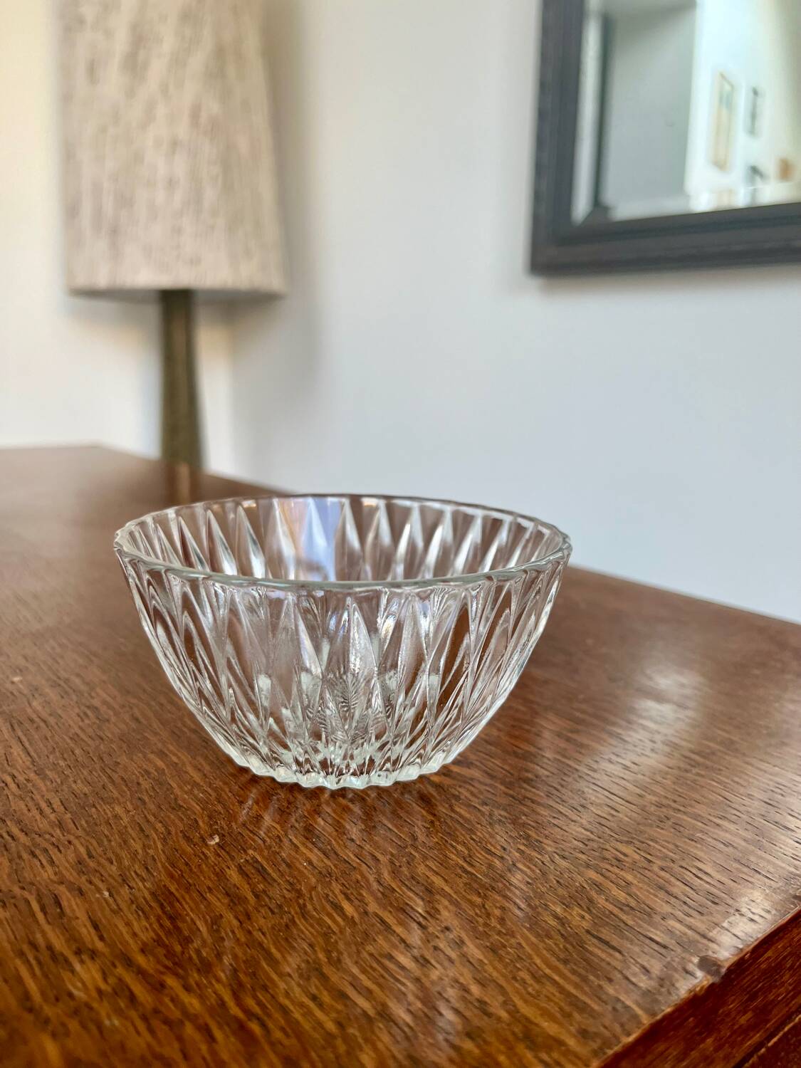 Duralex pressed glass candy dish