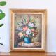 Large oil on canvas floral composition signed Boucher