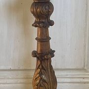 Antique carved wooden lamp 67cm