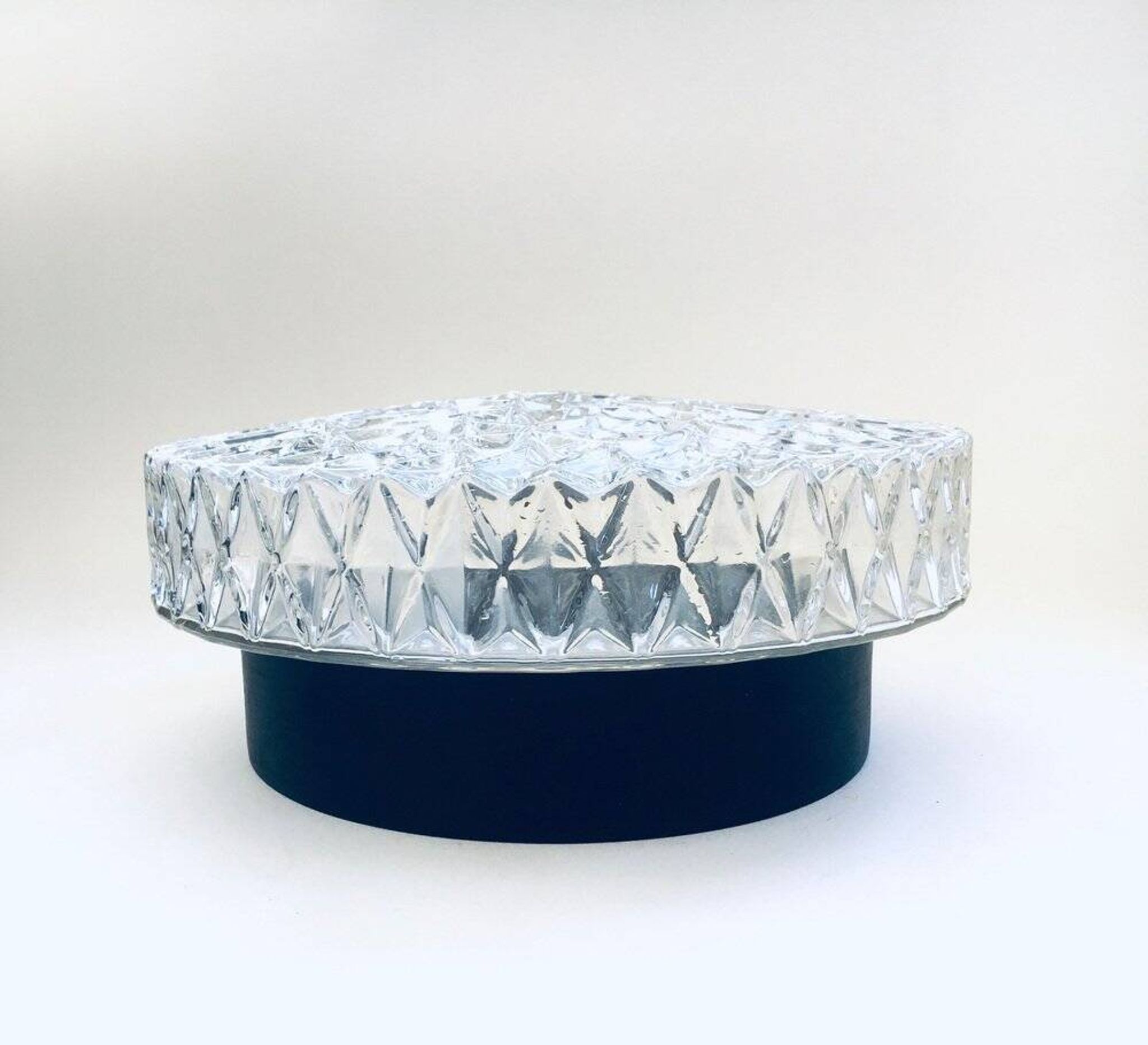 German Wall Lamp in Crystal Glass by Bur Leuchten, 1960s