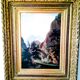 MOUNTAIN LANDSCAPE, 19th CENTURY PAINTING BY PAUL DUPONT, SUPERB FRAMING