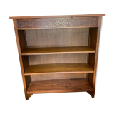 Brutalist style oak bookcase
