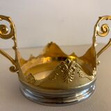 Mustard porcelain and gold metal