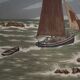Lithograph by Henri Rivière The Wind of Noroît - The Seaweeds