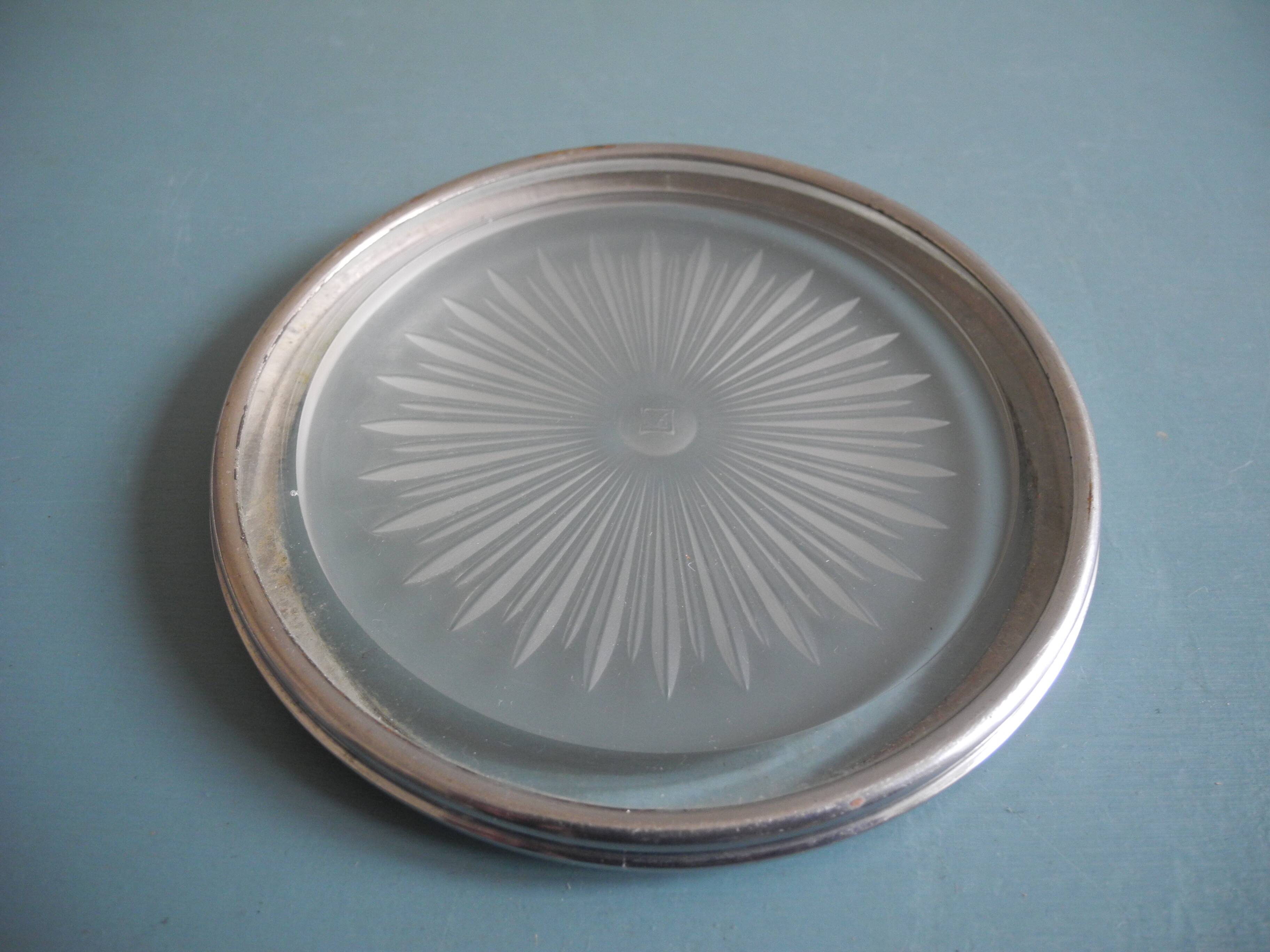 vintage bottle coaster Maure-Vieil glassware