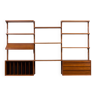 Poul Cadovius teak wall unit with a dresser and vinyl records cabinet for Cado, Denmark, 1960s