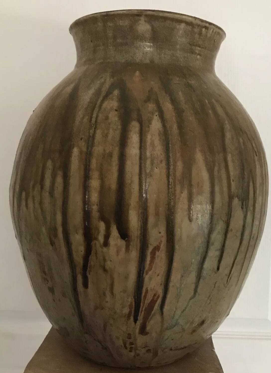 Large vase lucien arnaud sandstone from saint amand en puysaye 1920 art nouveau