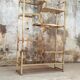 Vintage glazed brass shelf