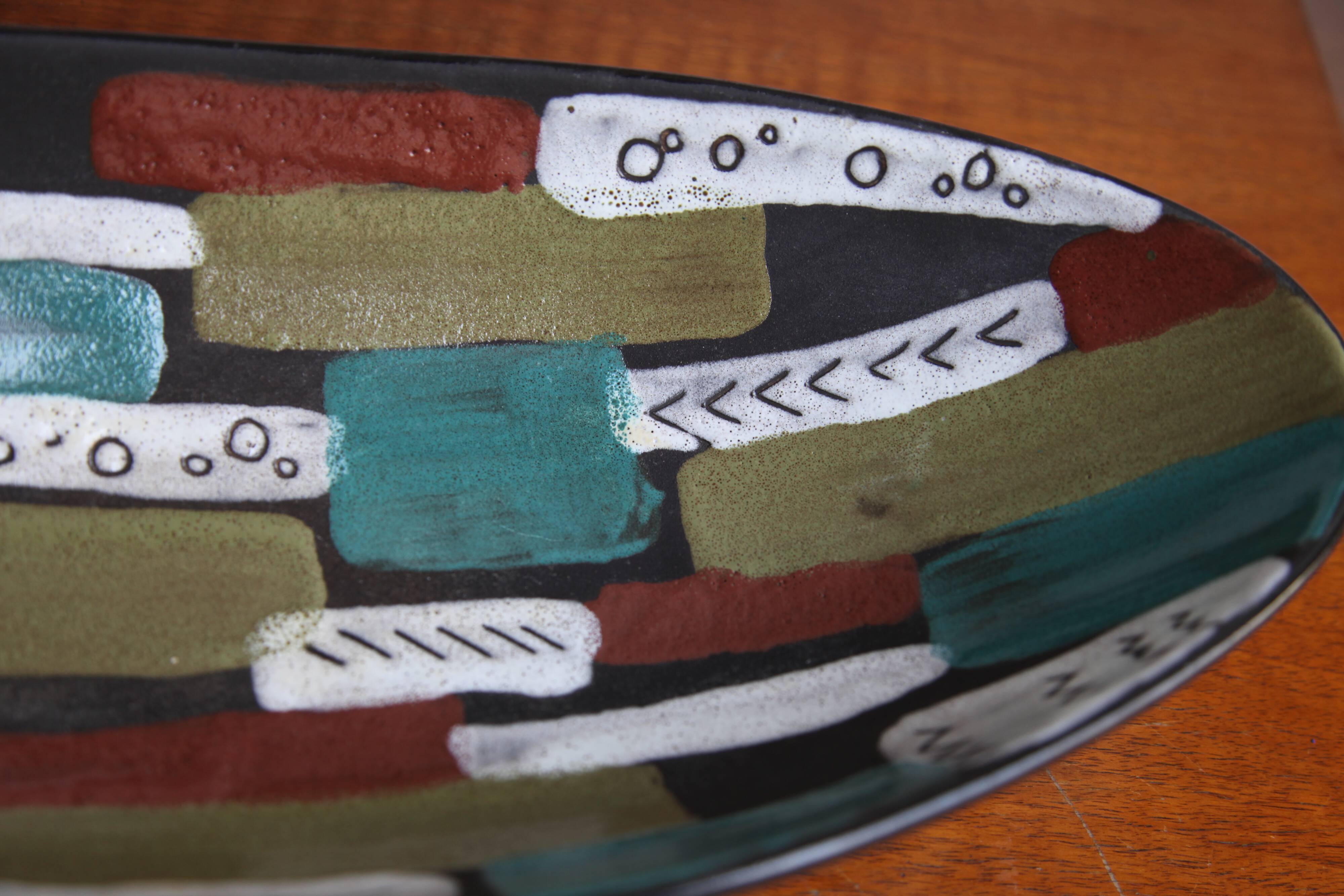 Large centrepiece bowl West Germany ceramic 1960 Mid Century 43cm