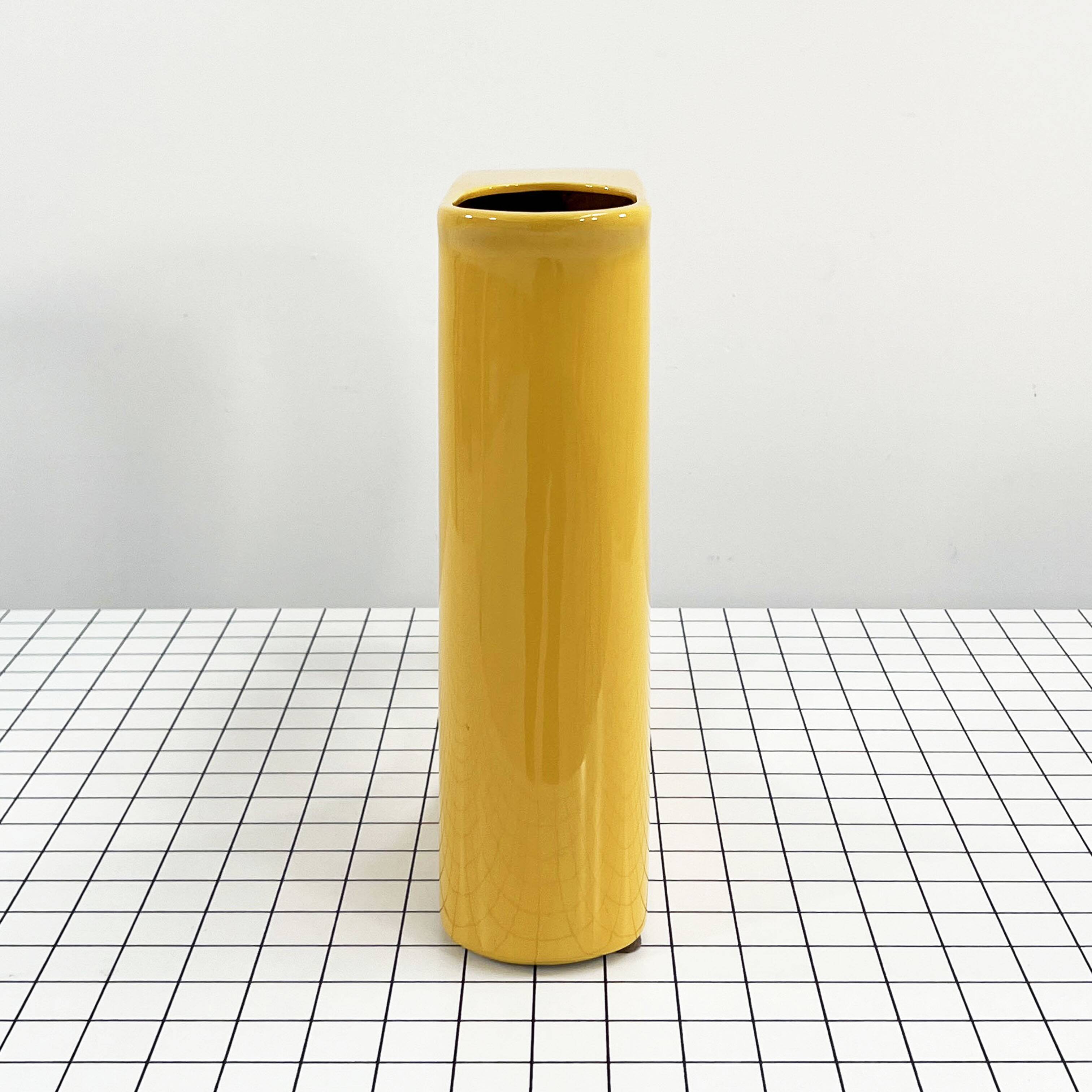 Yellow Vase by Pietro Arosio for Parravicini Ceramiche, 1970