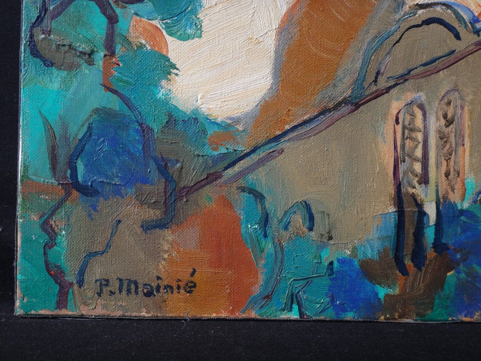 Oil on canvas Tinos monastery cyclades