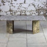 Table basse en travertin terrazzo, 1970