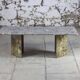 Table basse en travertin terrazzo, 1970