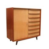 1950s chest of drawers bicolor maple/walnut