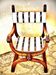 French Empire mahogany office chair with carved detail in the shape of
