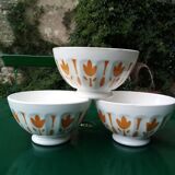 Faceted bowls on piedouche Sarguemines