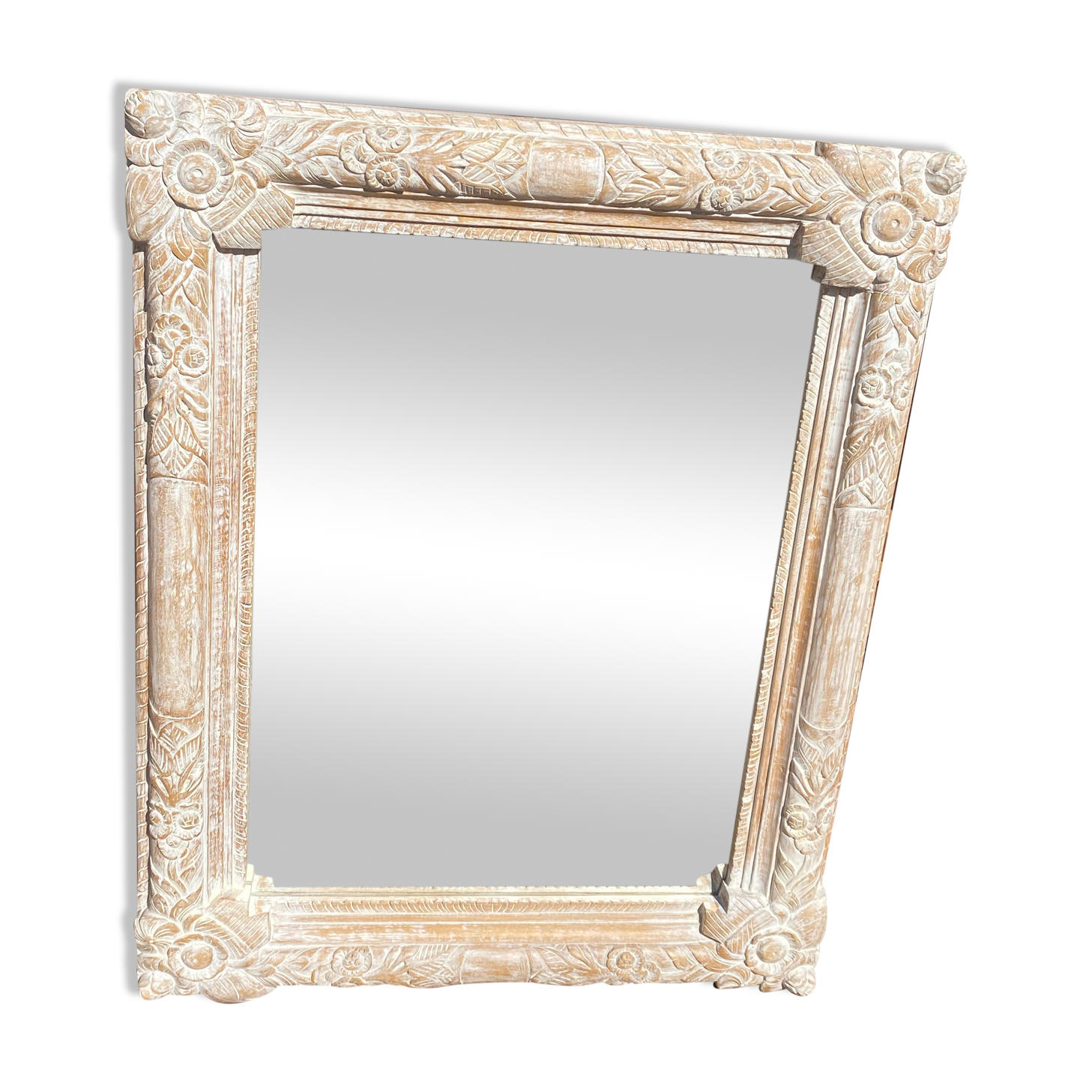 Carved mirror