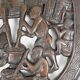 African door in carved wood and bronze of village chief Baboun, Cameroon, early 20th century