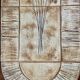 Ceramic and solid wood herbarium coffee table, signed