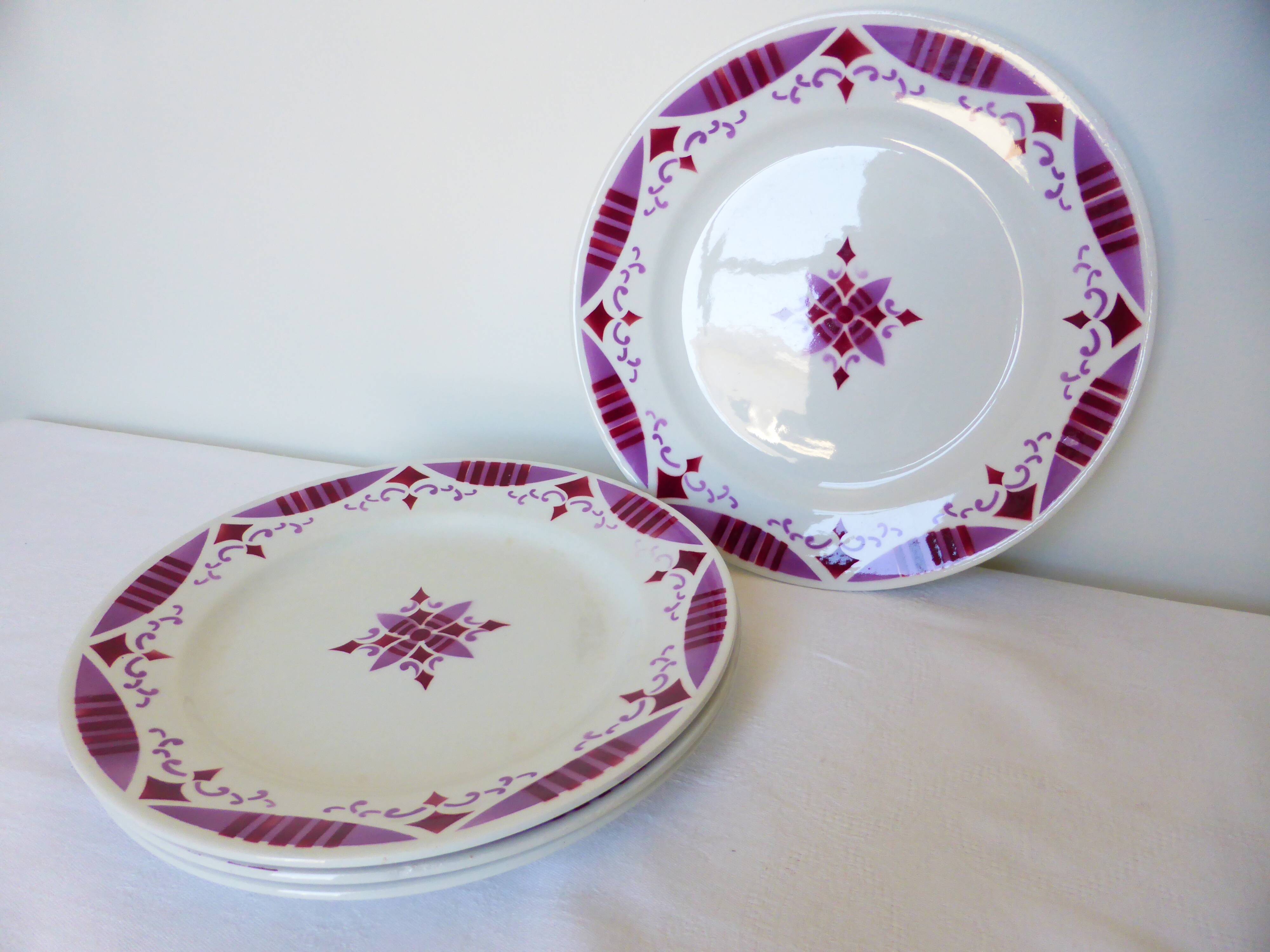4 flat plates from Moulin des Loups and Hamage, Madeleine model 2106197