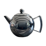 Art Deco style stainless steel teapot