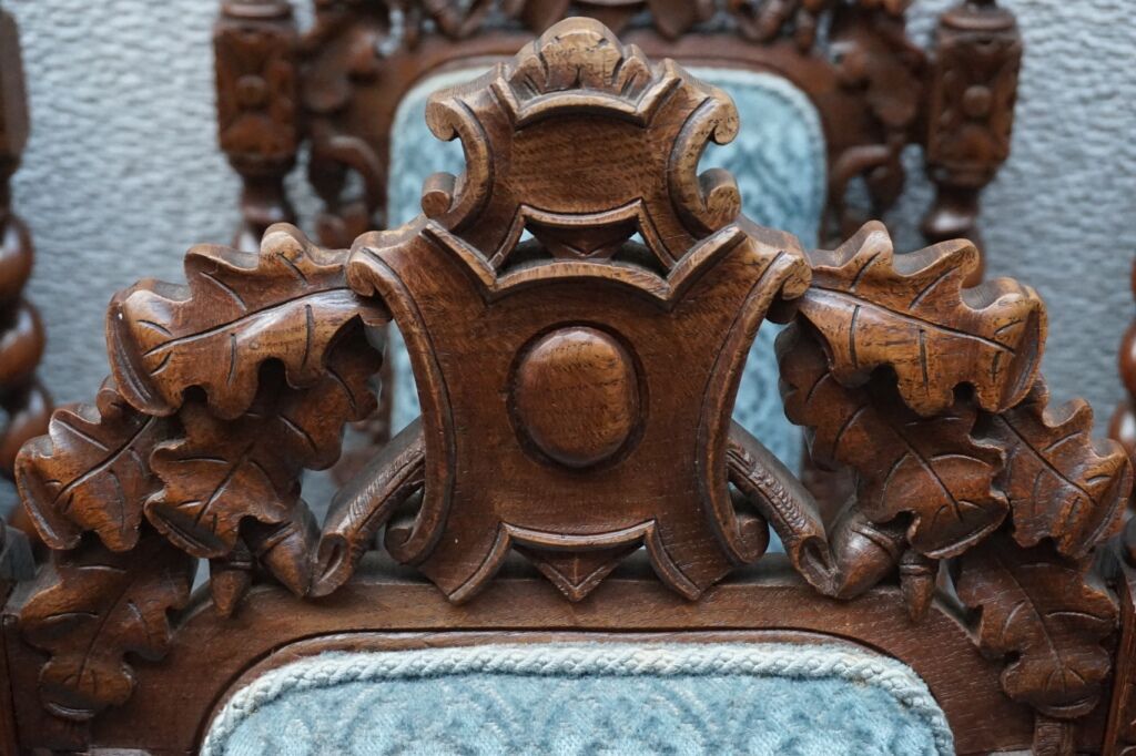 Set of 6 Louis XIII style chairs