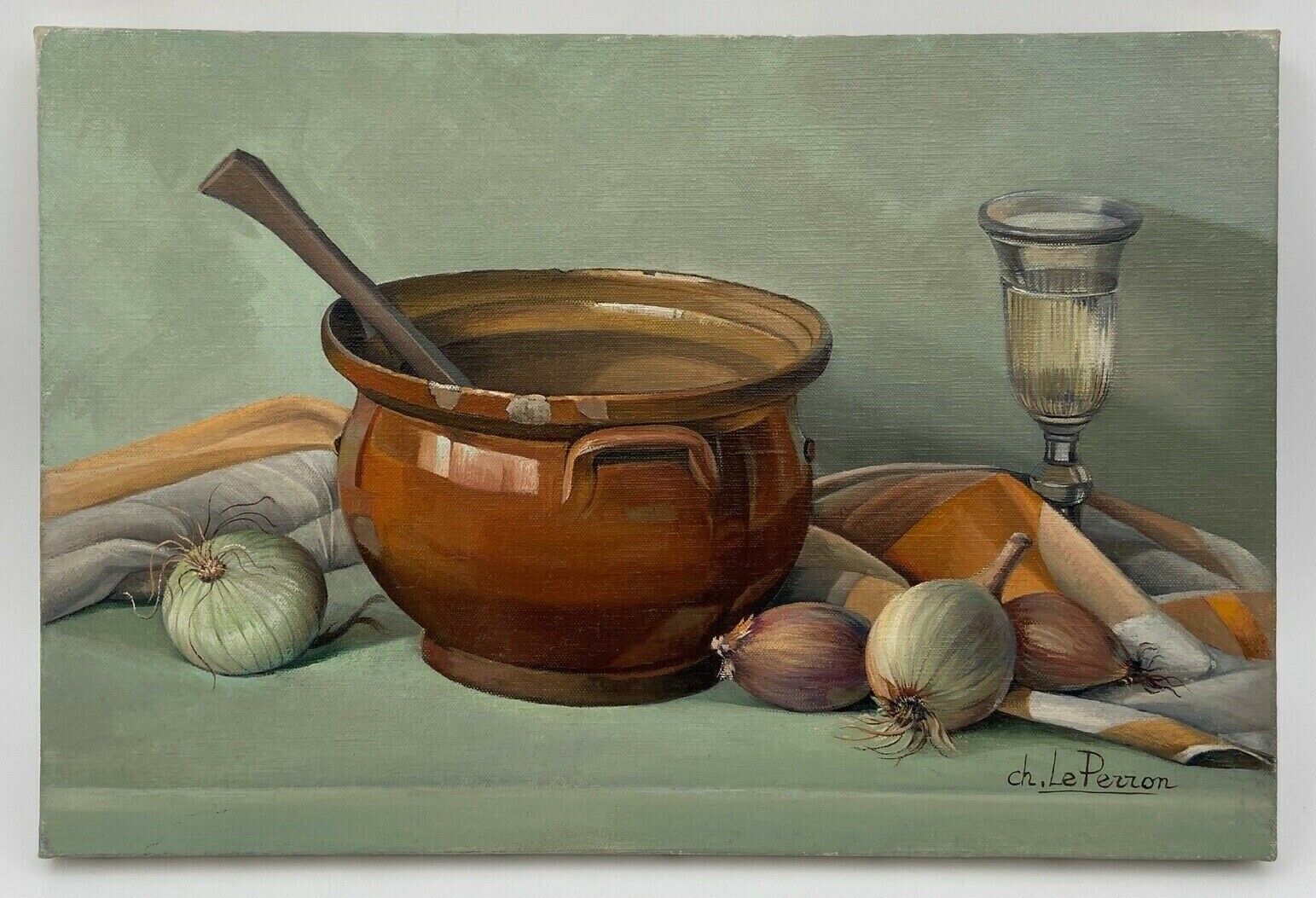 Huile sur toile par Charlène le Perron l'ecuelle jaune nature morte