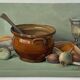 Huile sur toile par Charlène le Perron l'ecuelle jaune nature morte