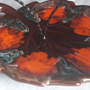 Cheese or fruit platter in Ceramic From Vallauris in the shape of a leaf