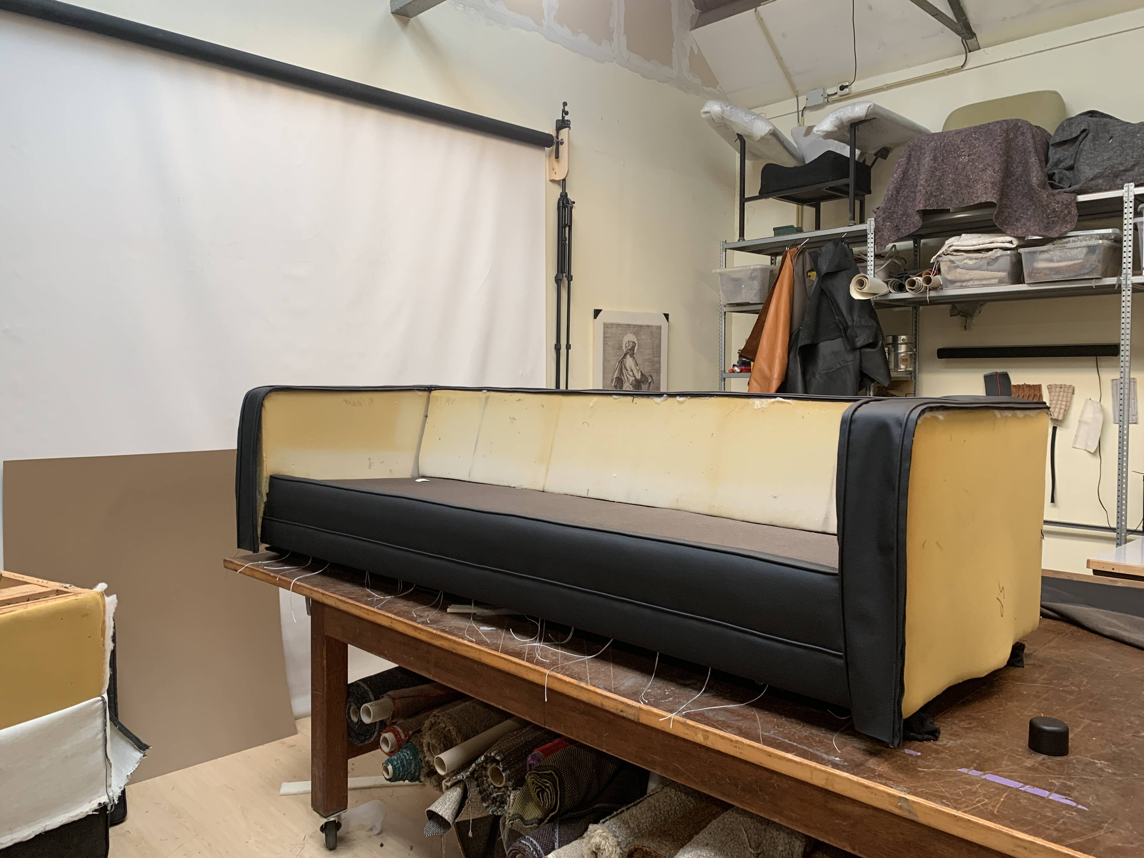 Early Artifort C905/3 three-seat sofa – restored and reupholstered – 1964