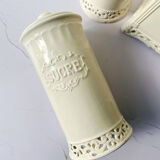 Set of openwork ceramic pots english style