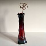 Modernist art deco crystal vase