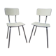 Pair plastilux chrome metal chair & formica + plate 50s vintage