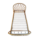 Vintage rattan basket bed