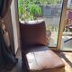 Fauteuil cuir art déco 1930 base bois