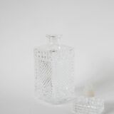 Carafe à whisky en verre facetté, 1970