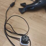 Vintage black sea lion lamp