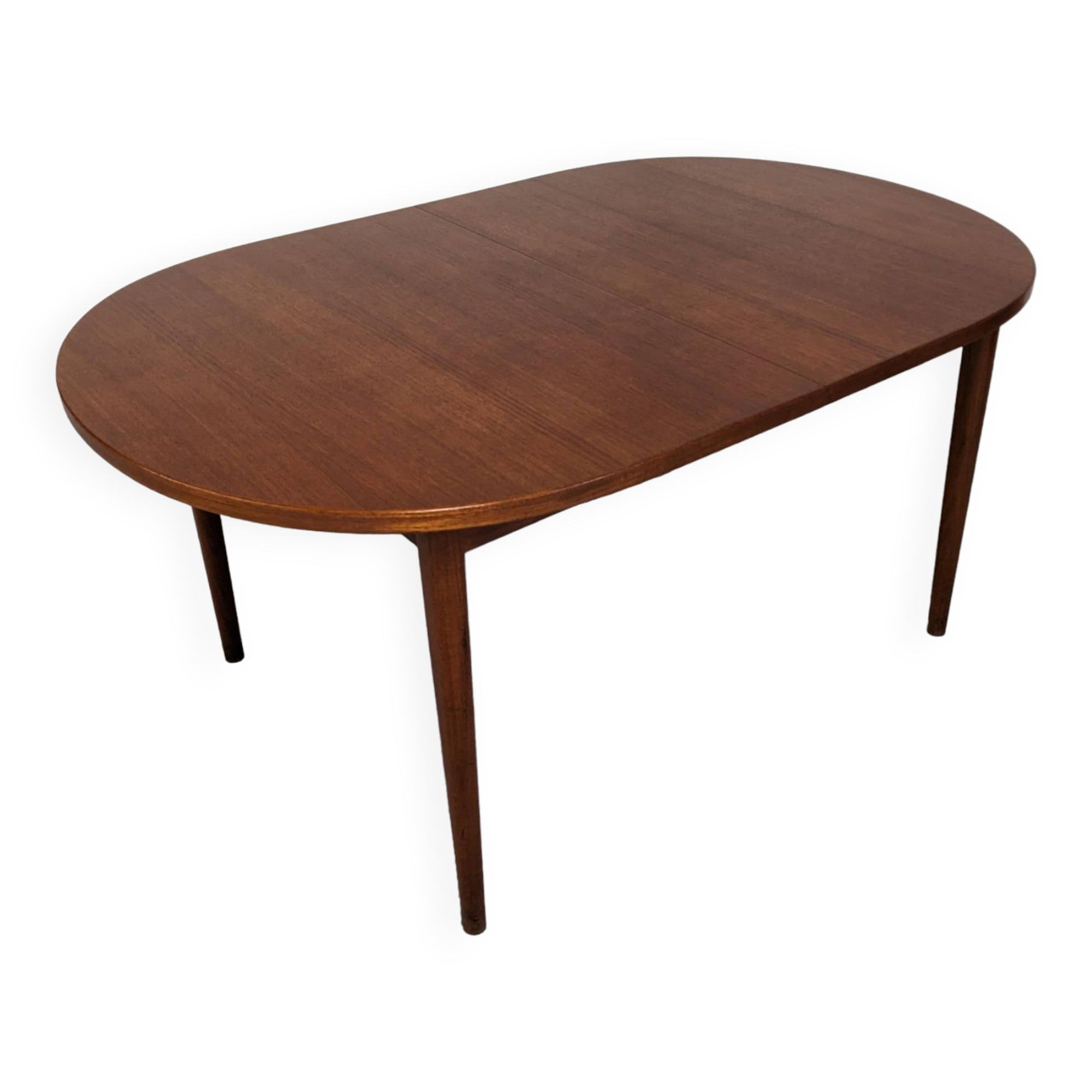 Oval extendable teak table by Nils Jonsson for Troeds 50s/60s