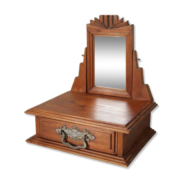 Antique wooden table dressing table in Art Deco style.