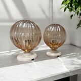 Pair of vintage globe wall lights