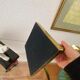Brass column lamp and mirror