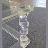 Two Tiered Coffee Table Manufactured for Maison Romeo in Lucite & Glass, France 1970s