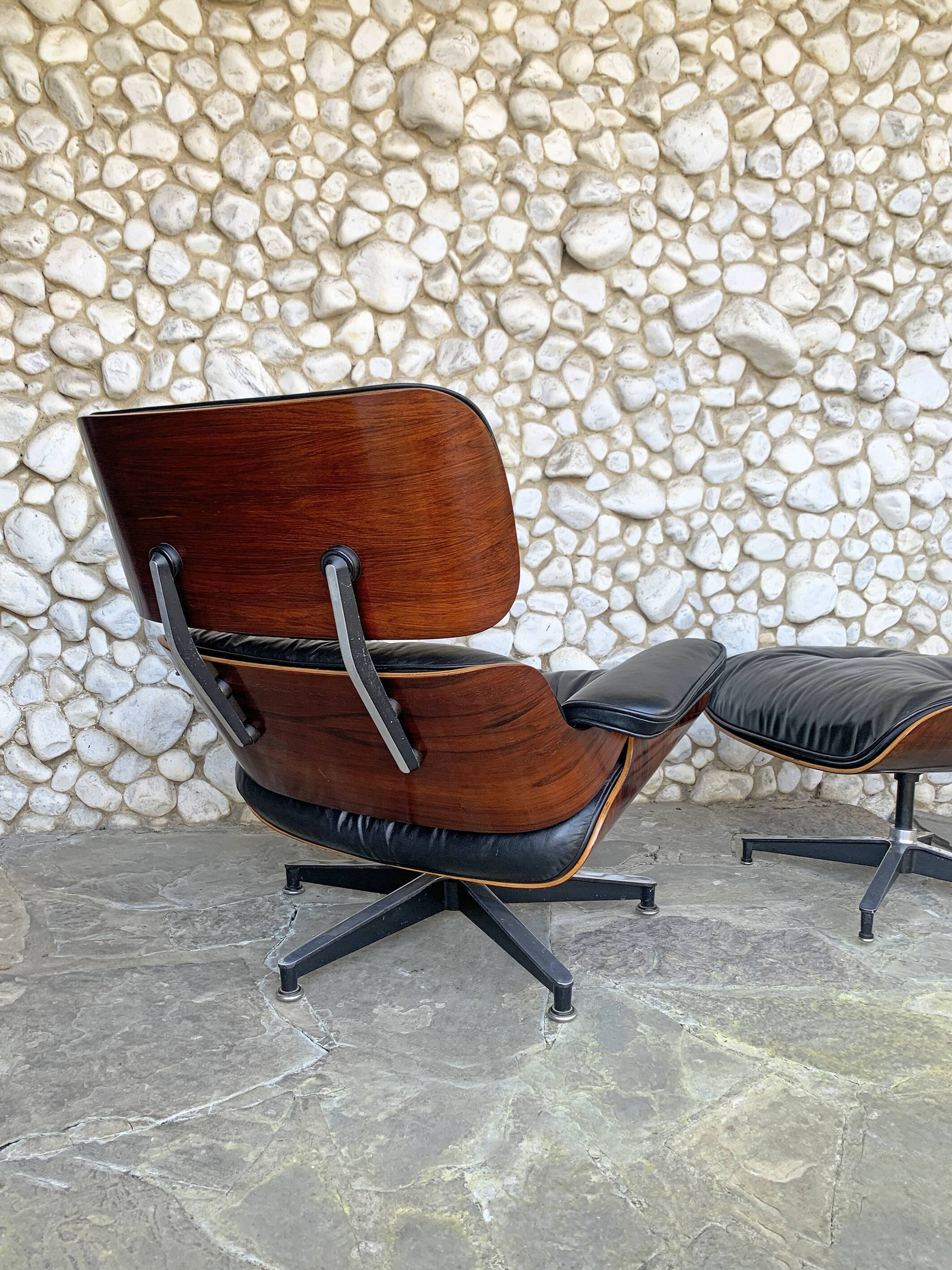 Herman Miller Lounge chair & ottoman palissandre Charles & Ray Eames 1960s