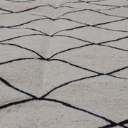 Handmade white and black berber carpet  192x118cm